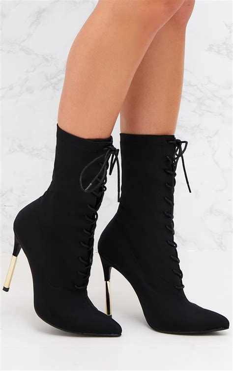 designer high heel ankle boots